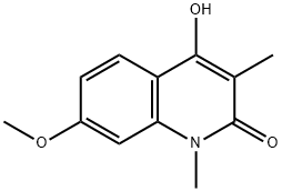 1,3-Dimethyl-4-hydroxy-7-methoxy-2(1H)-quinolinone 结构式