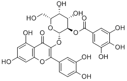 2”-O-没食子酰基金丝桃甙 结构式