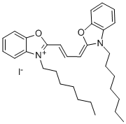 3,3′-二庚基氧化碳菁碘化物 结构式
