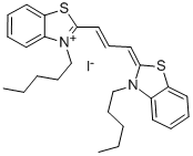 3,3'-二正戊基硫羰花菁碘盐 结构式