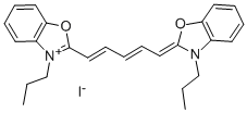 3,3`-二戊基氧杂羰花青碘化物, DIOC3(5) 结构式