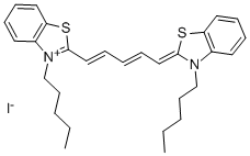 3,3'-二-N-戊基硫代花菁染料碘化物 结构式