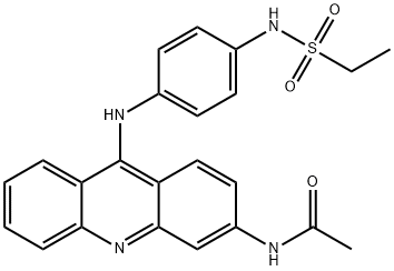 N-[4-[(3-Acetylamino-9-acridinyl)amino]phenyl]ethanesulfonamide 结构式