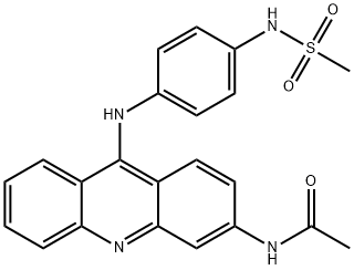 N-[4-(3-Acetylamino-9-acridinylamino)phenyl]methanesulfonamide 结构式