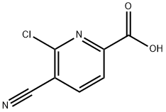 6-氯-5-氰基皮考林酸 结构式