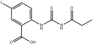 5-IODO-2-[[[(1-OXOPROPYL)AMINO]THIOXOMETHYL]AMINO]-BENZOIC ACID 结构式