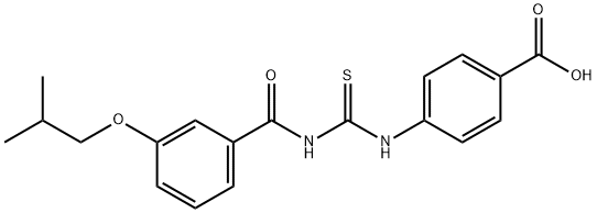 4-[[[[3-(2-METHYLPROPOXY)BENZOYL]AMINO]THIOXOMETHYL]AMINO]-BENZOIC ACID 结构式