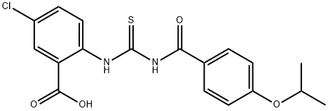 5-CHLORO-2-[[[[4-(1-METHYLETHOXY)BENZOYL]AMINO]THIOXOMETHYL]AMINO]-BENZOIC ACID 结构式