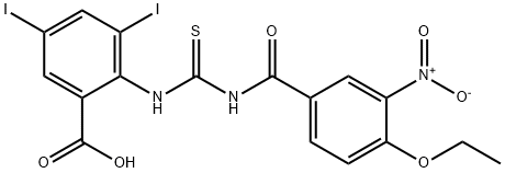 2-[[[(4-ETHOXY-3-NITROBENZOYL)AMINO]THIOXOMETHYL]AMINO]-3,5-DIIODO-BENZOIC ACID 结构式