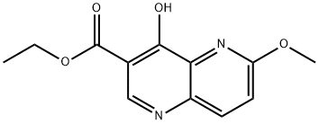 4-羟基-6-甲氧基-1,5-萘啶-3-羧酸乙酯 结构式