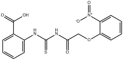 2-[[[[(2-NITROPHENOXY)ACETYL]AMINO]THIOXOMETHYL]AMINO]-BENZOIC ACID 结构式