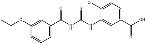 4-CHLORO-3-[[[[3-(1-METHYLETHOXY)BENZOYL]AMINO]THIOXOMETHYL]AMINO]-BENZOIC ACID 结构式