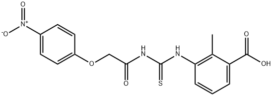 2-METHYL-3-[[[[(4-NITROPHENOXY)ACETYL]AMINO]THIOXOMETHYL]AMINO]-BENZOIC ACID 结构式