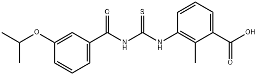 2-METHYL-3-[[[[3-(1-METHYLETHOXY)BENZOYL]AMINO]THIOXOMETHYL]AMINO]-BENZOIC ACID 结构式