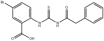 5-BROMO-2-[[[(PHENYLACETYL)AMINO]THIOXOMETHYL]AMINO]-BENZOIC ACID 结构式
