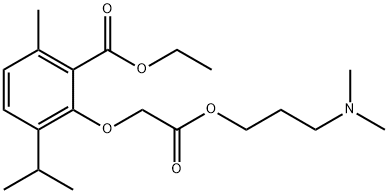 3-Isopropyl-6-methyl-2-(3-dimethylaminopropyloxycarbonylmethoxy)benzoic acid ethyl ester 结构式