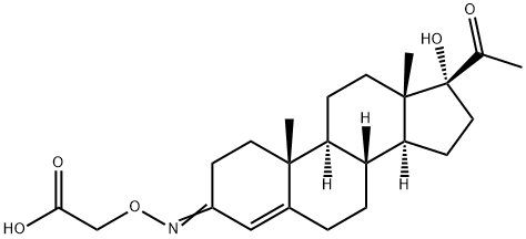 羟孕酮3-O-羧甲基肟 结构式