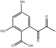 2,4-dihydroxy-6-(1,2-dioxopropyl)benzoic acid 结构式