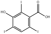 3-羟基-2,4,6-三碘苯甲酸 结构式