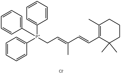 [(2E,4E)-3-甲基-5-(2,6,6-三甲基-1-环己烯-1-基)-2,4-戊二乙烯]三苯基氯化膦 结构式