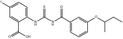 5-IODO-2-[[[[3-(1-METHYLPROPOXY)BENZOYL]AMINO]THIOXOMETHYL]AMINO]-BENZOIC ACID 结构式