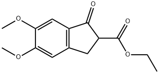 5,6-二甲氧基-1-茚酮-2-羧酸乙酯 结构式