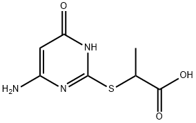2-[(6-AMINO-4-OXO-1,4-DIHYDROPYRIMIDIN-2-YL)THIO]PROPANOIC ACID 结构式