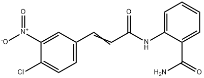 2-{[(E)-3-(4-chloro-3-nitrophenyl)-2-propenoyl]amino}benzenecarboxamide 结构式