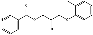 3-Pyridinecarboxylic acid 2-hydroxy-3-(2-methylphenoxy)propyl ester 结构式