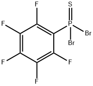 Pentafluorophenyldibromophosphine sulfide 结构式