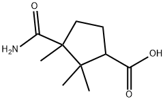 3-(AMINOCARBONYL)-2,2,3-TRIMETHYLCYCLOPENTANECARBOXYLIC ACID 结构式