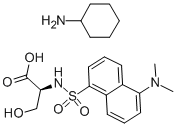 N-DANSYL-L-SERINE CYCLOHEXYLAMMONIUM SALT 结构式