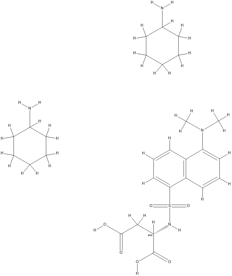 N-[[5-(二甲基氨基)-1-萘基]磺酰基]-L-天冬氨酸二(环己胺)盐 结构式