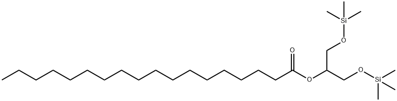 Octadecanoic acid 2-trimethylsilyloxy-1-[(trimethylsilyloxy)methyl]ethyl ester 结构式