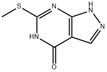 6 - 甲基硫烷基-1H-吡唑并[3,4-D]嘧啶-4 - 醇 结构式