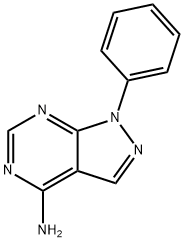 4-氨基-1-苯基吡唑[3,4-D]嘧啶 结构式