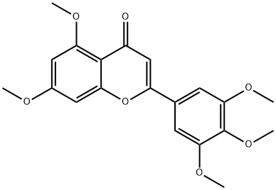 3',4',5',5,7-五甲氧基黄酮 结构式