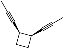 Cyclobutane, 1,2-di-1-propynyl-, cis- (9CI) 结构式