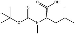 N-叔丁氧羰基-N-甲基-L-亮氨酸 结构式