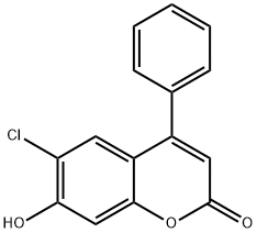 6-CHLORO-7-HYDROXY-4-PHENYL-2H-CHROMEN-2-ONE 结构式