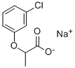 2-(3-氯苯氧基)丙酸钠 结构式