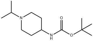 (1-异丙基哌啶-4-基)氨基甲酸叔丁酯 结构式