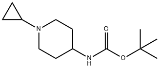 (1-环丙基哌啶-4-基)-氨基甲酸叔丁酯 结构式