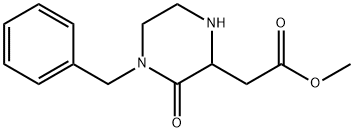 Methyl 2-(4-benzyl-3-oxo-2-piperazinyl)acetate 结构式