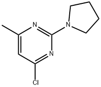 4-CHLORO-6-METHYL-2-(1-PYRROLIDINYL)PYRIMIDINE 结构式