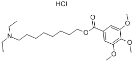 3,4,5-三甲氧基苯甲酸(8-二乙氨基正辛基)酯盐酸盐 结构式