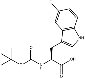 L-N-BOC-5-氟色氨酸 结构式