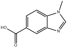 1-甲基-1H-苯并咪唑-5-羧酸 结构式