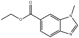 1-甲基-1H-苯并咪唑-6-羧酸乙酯 结构式