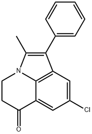 8-Chloro-4,5-dihydro-2-methyl-1-phenyl-6H-pyrrolo[3,2,1-ij]quinolin-6-one 结构式